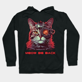 Retro 80s 90s Robot Cat Hoodie